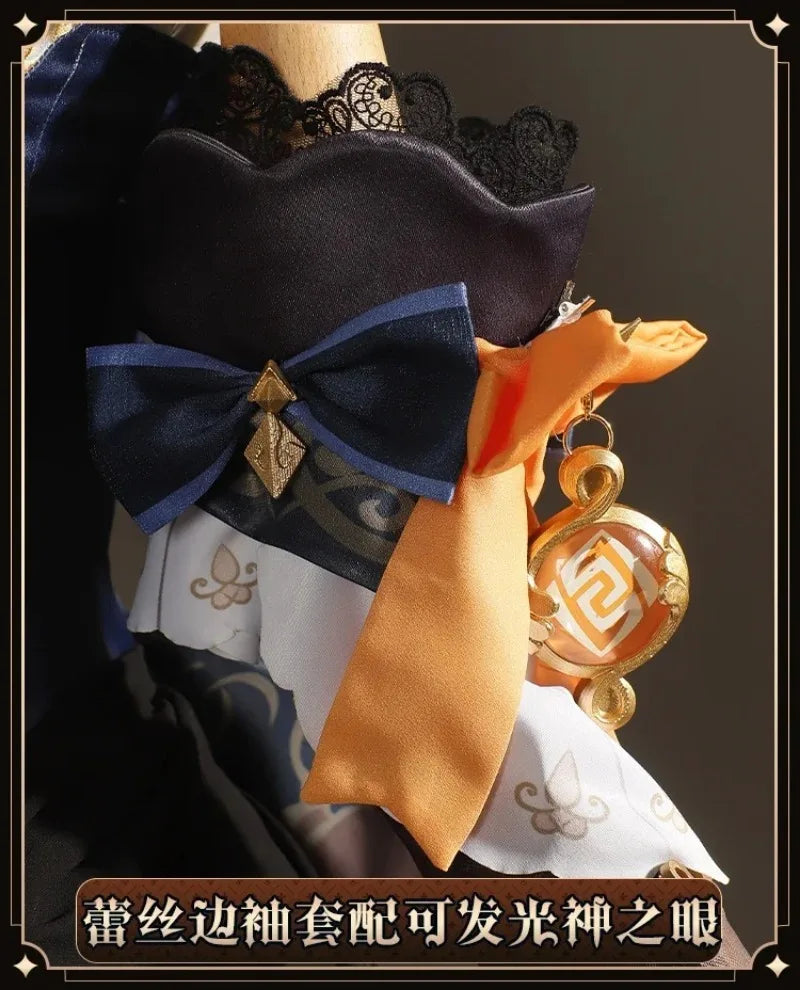 Navia Genshin Impact Cosplay Costume Wig Dress Uniform Fontaine Spina Di Rosula Hat Clorinde Halloween Costumes for Women