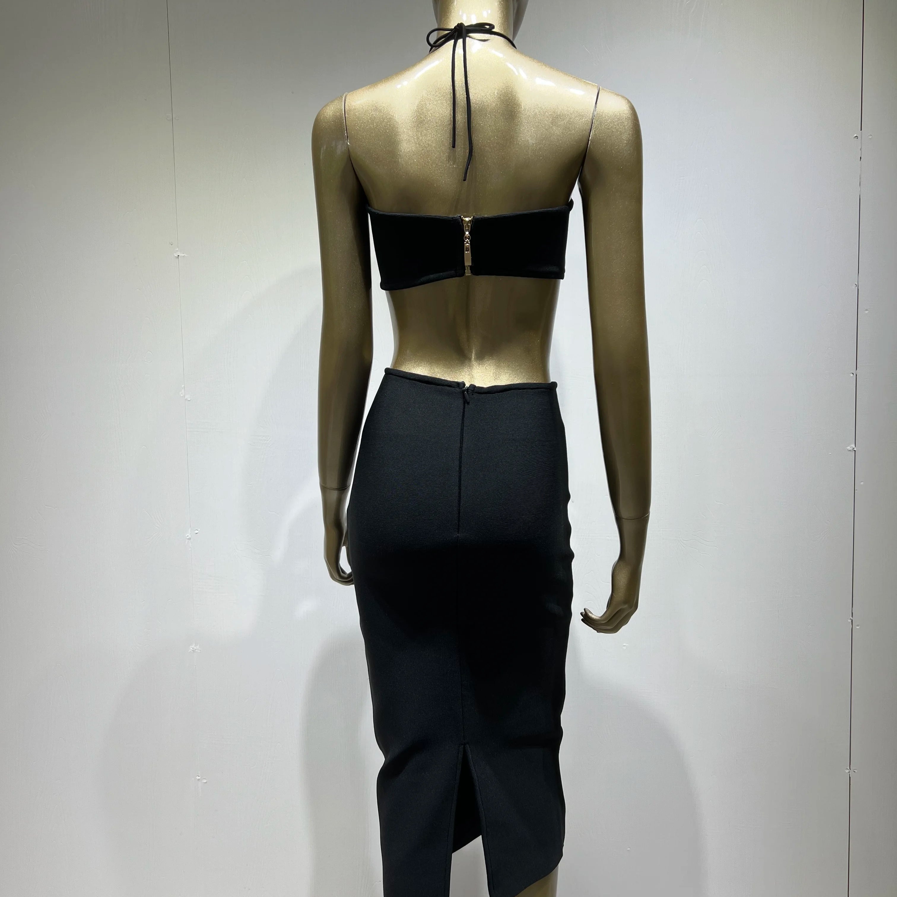 2023 Summer 3D Flower Sexy Hollow Out Sleeveless Bodycon Black Long Dress Fashion's Sexy Woman Party Outfit Beach Party Vestido