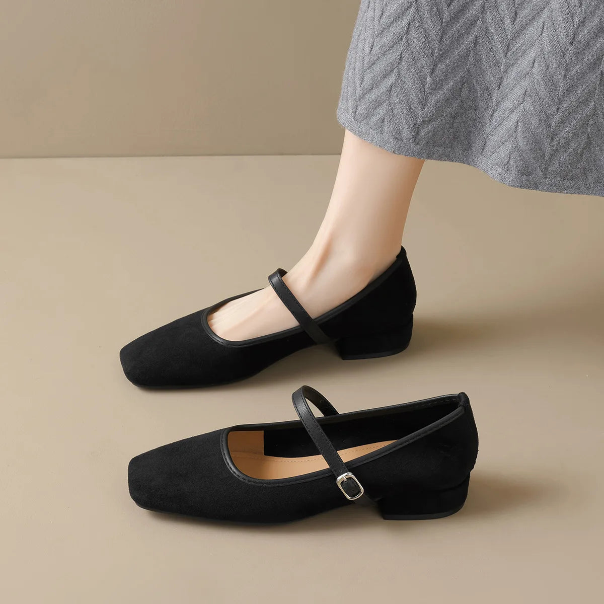 spring women's shoes Fashionable design Marie-Jane shoes Women's casual high heels and boat shoes Office and party wear