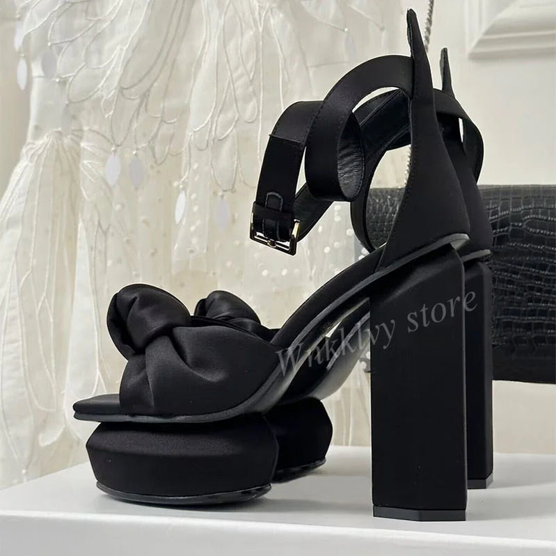 Spring Summer New Platform Sandals Sexy Women's Super High Heel Sandalias Ankle Strap Pumps Thick Soled Party Dance Shoes 2023