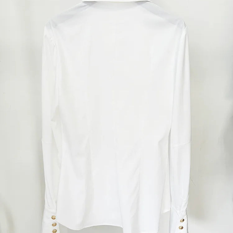 High Street Women Fashion Casual Long Sleeve Shirt A-Line Printed Skirt 2 Pieces Dress Office Lady Fashion Wear