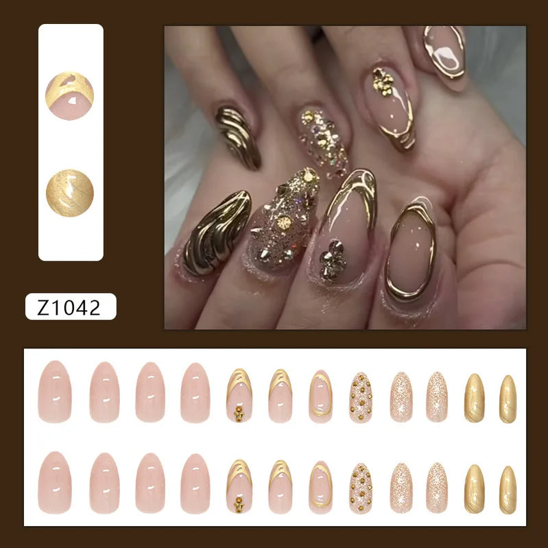 24pcs Punk Purple Press on Nails Star Moon Print y2k Style False Nails for Girl Wearable Reusable European Almond Fake Nail Tips