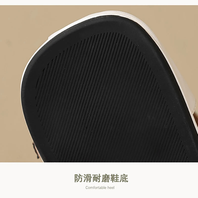 Summer Women's Outdoor Slippers Korean Style Fashion Flat Shoes Women's Casual Mary Jane Mules