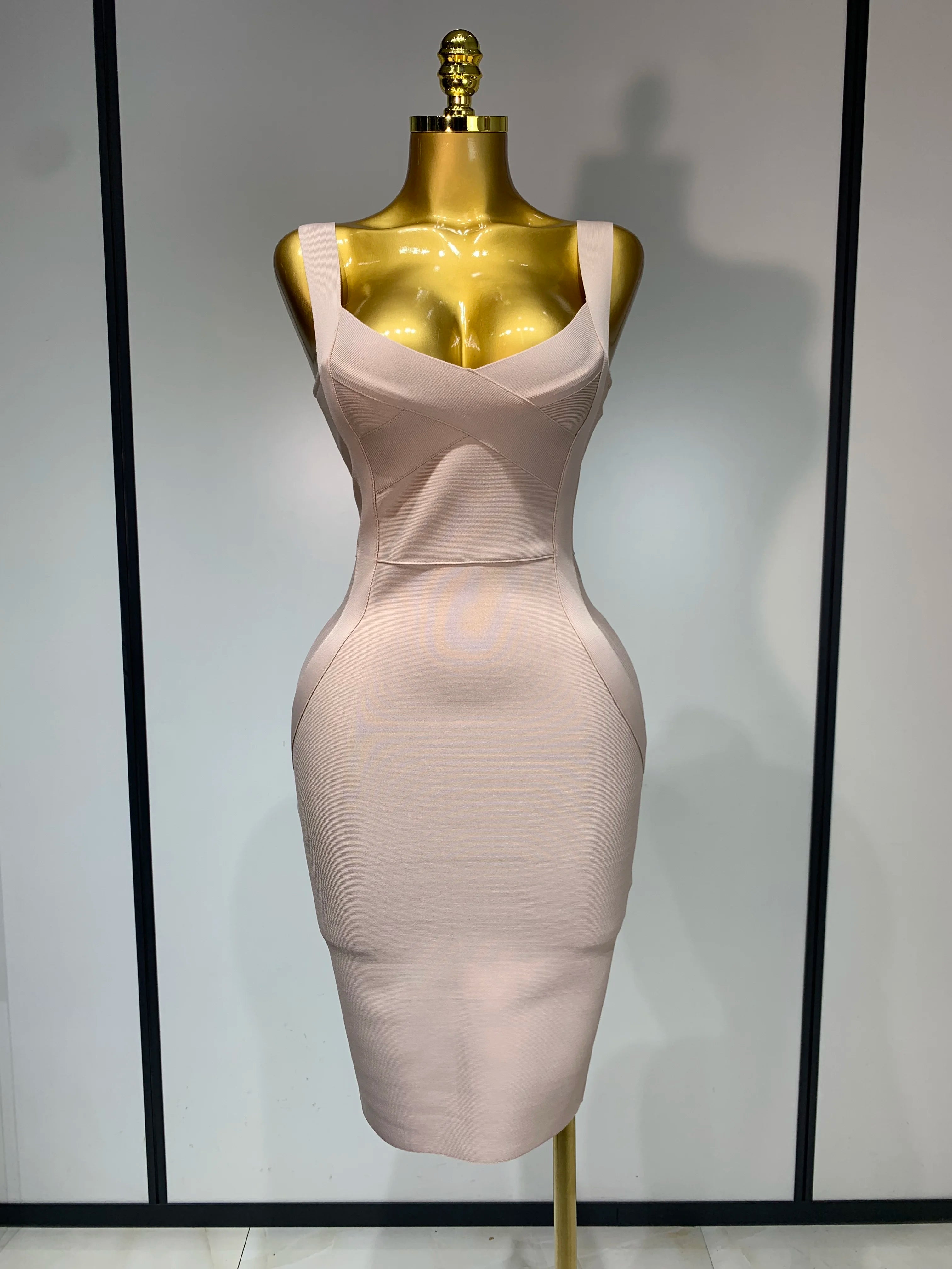 Women Sexy High Quality Celebrity Elegant Blue Bodycon Stretch Bandage Dress Nightclub Party Dress Luxury Birthday Vestidos