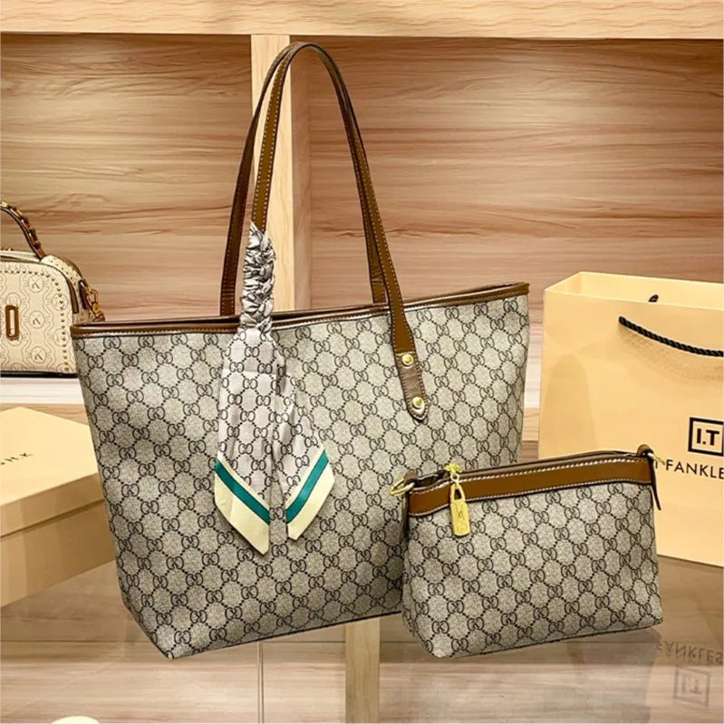 Brand Women's Handbag Autumn/Winter Fashion Large Capacity Designer Shoulder Bag Retro Luxury Handheld Crossbody Mother 396-6059 34-30-15cm