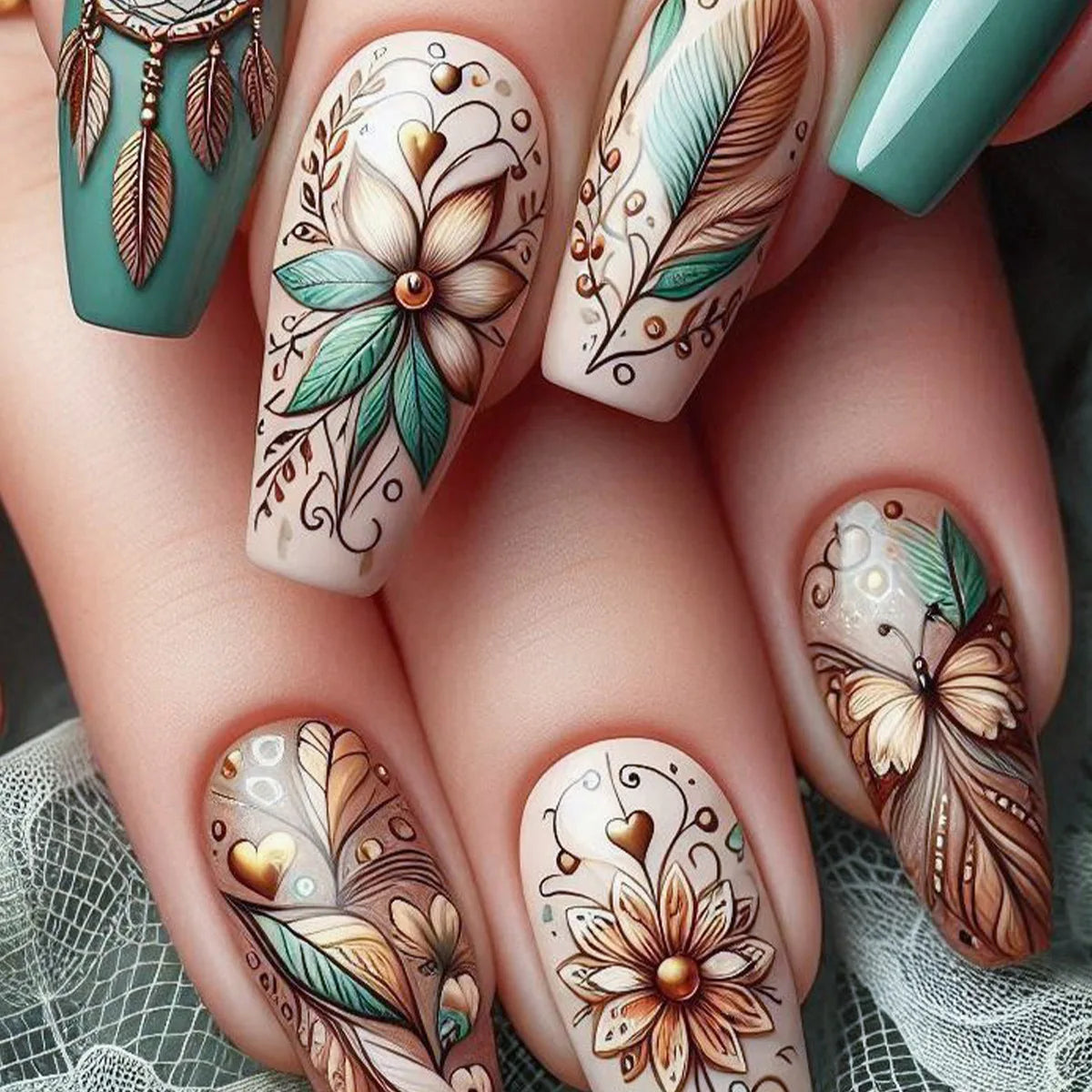 24Pcs Short Press on Nails Dark Red Black Mystical Valentine Design Ballet Fake Nails with Rose Pattern Wearable False Nail Art