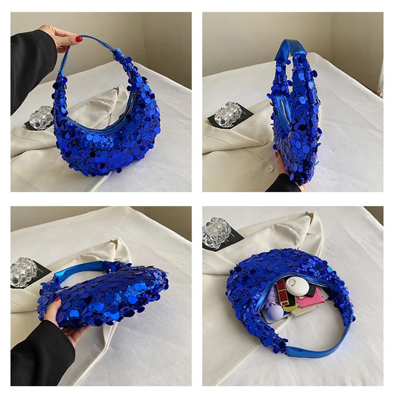 Luxury Sequin Women Bags Designer Sequins Hand Bag Evening Bags Clutch Female Travel Holiday Shoulder Bag Handbag