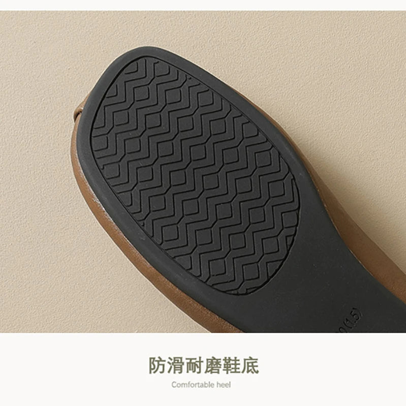 spring women's outerwear shoes Round toe design Mary Jane shoes Ladies' casual flat shoes Work boat shoes Large sizes 41-43