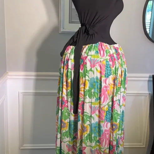 CM.YAYA Women Sleeveless with Sashes Printed Patchwork Tank Long Maxi Dress 2025 Birthday Evening Sexy Party Dresses Vestidos