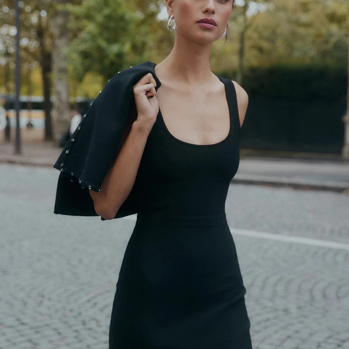 Fashion Crystal Tassel Temperament Suspender Bodycon Bandage Dress Sexy Midi Evening Party Birthday Dresses Vestidos