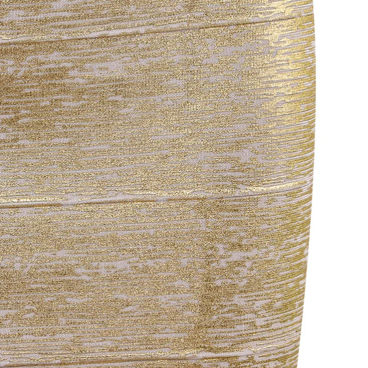 Wholesale Women Summer Fashion Sexy Gold Bronzing Bandage Skirt 2022 Designer Night Club bodycon Pencil Skirt Faldas 46cm