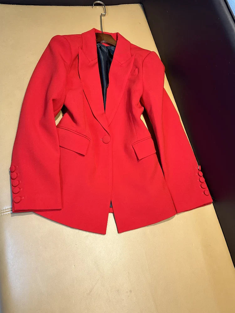Clearance Sale Price Blazer S-XXXL Red White Black Purple Fashion Women's Blazer Outfit red blazer