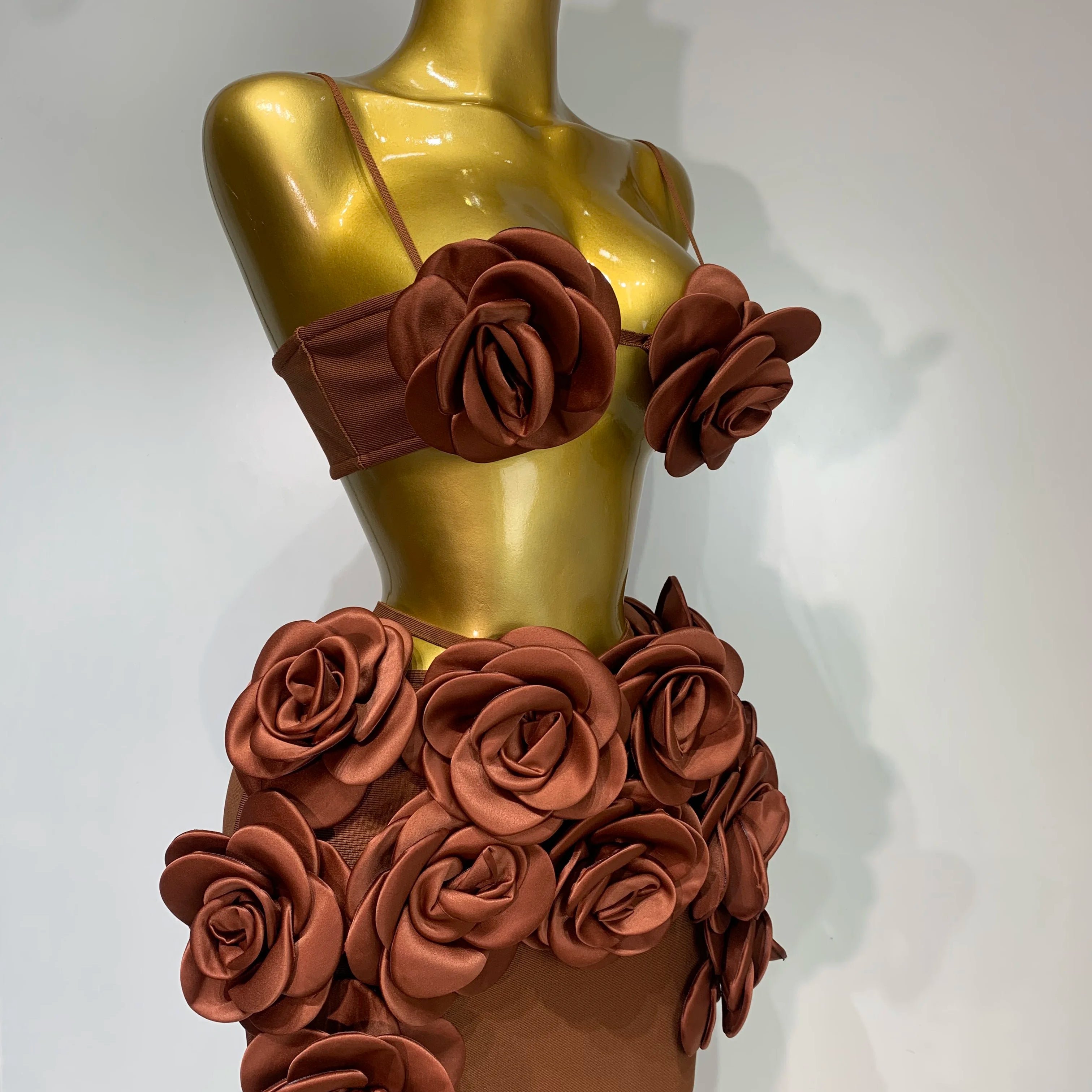 Women Sexy Camisole Floral Bandage Long Skirts 2-Piece Set 2025 Celebrity Elegant Party Cocktail Prom Gown Nightclub Outfit