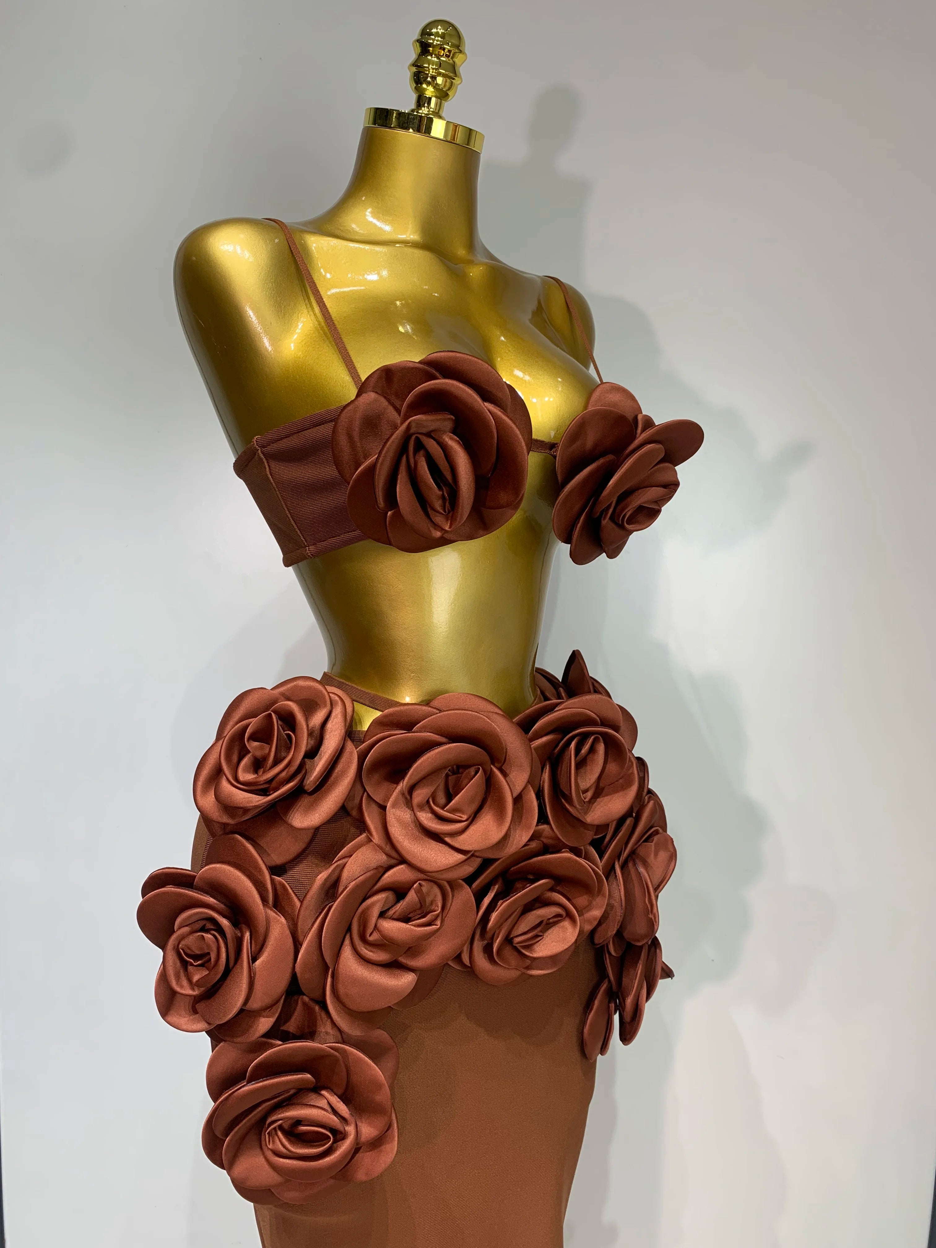 Women Sexy Camisole Floral Bandage Long Skirts 2-Piece Set 2025 Celebrity Elegant Party Cocktail Prom Gown Nightclub Outfit