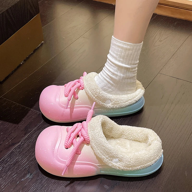 Классические зимние женские тепловые ботинки Slippers открытые водонепроницаемые снежные ботинки для женщин для женщин Lolita Shoes Cowboy Boots