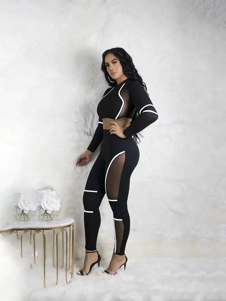 Fitness Set Sport Tracksuit Yoga Set One Piece Workout Long Sleeve Seamless Sportwear Gym Set Push Up Bodysuit for Women 2024