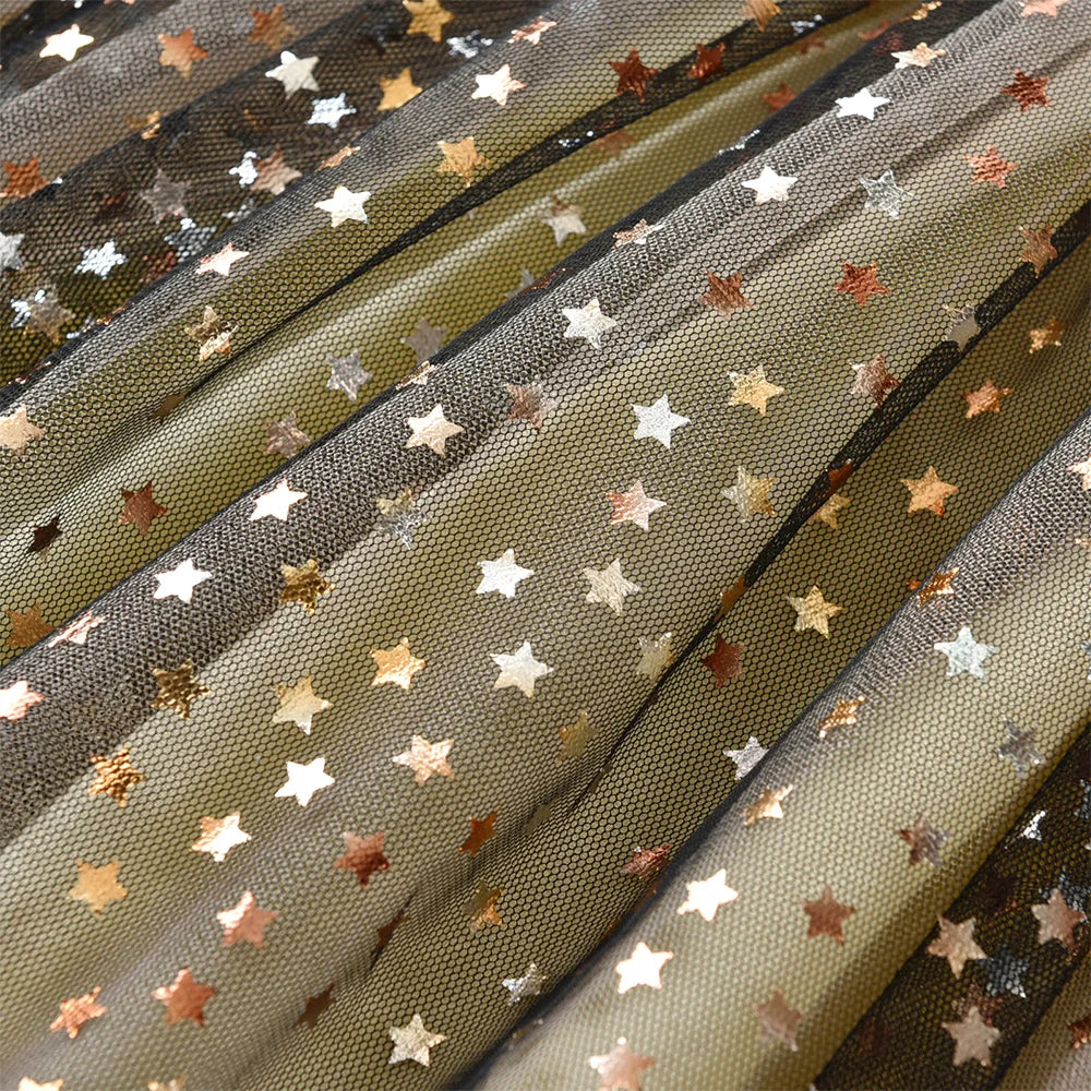 Girls Long Sleeves Dress Star Sequins Party Princess Dress Children Casual Clothing Daily Clothes Infantil Vestidos Gift