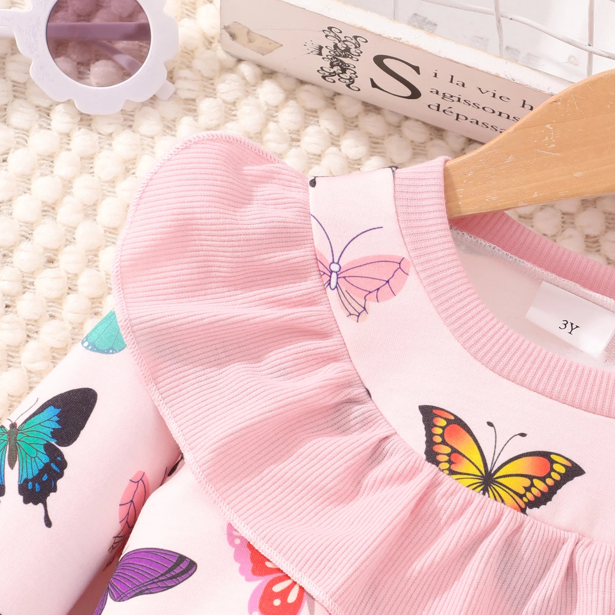 Children's Clothing Set 2-7 Y Autumn/Winter Fashion Flower Print Long Sleeve Top+Pants Two Piece Girls' Set