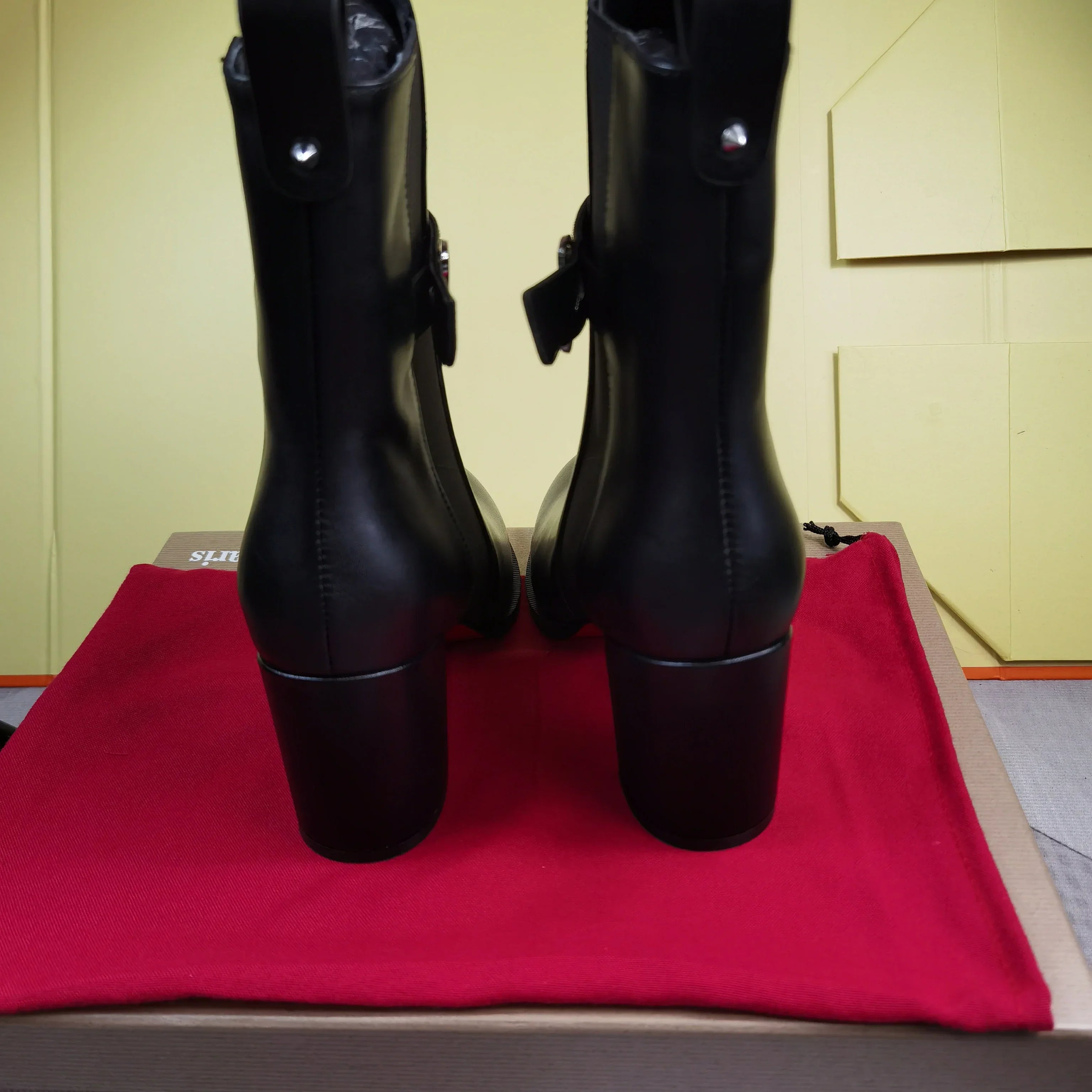 new designer GPBD women's casual high heels luxury genuine leather red bottom shoes top fashion boots 4