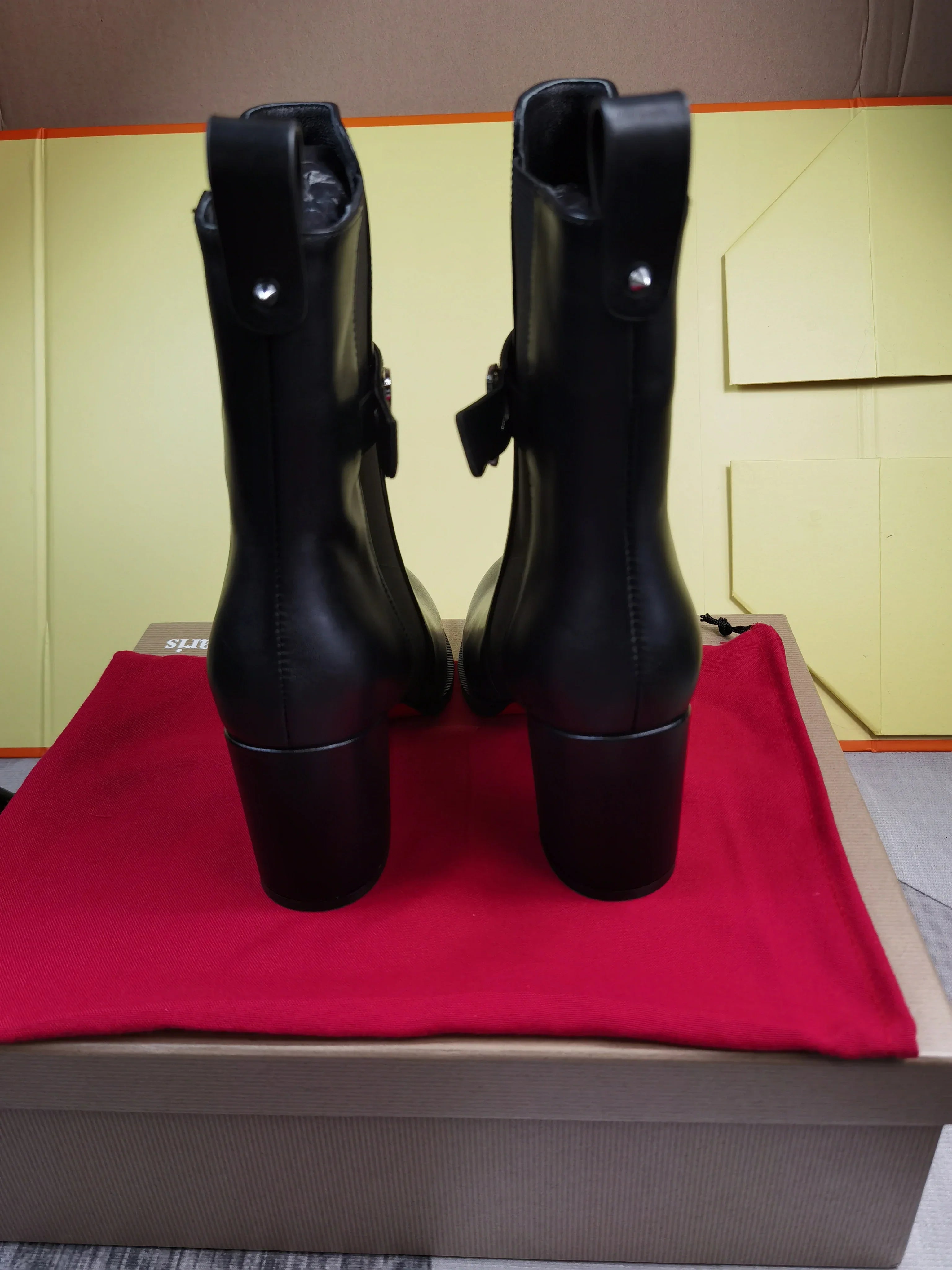 new designer GPBD women's casual high heels luxury genuine leather red bottom shoes top fashion boots 4