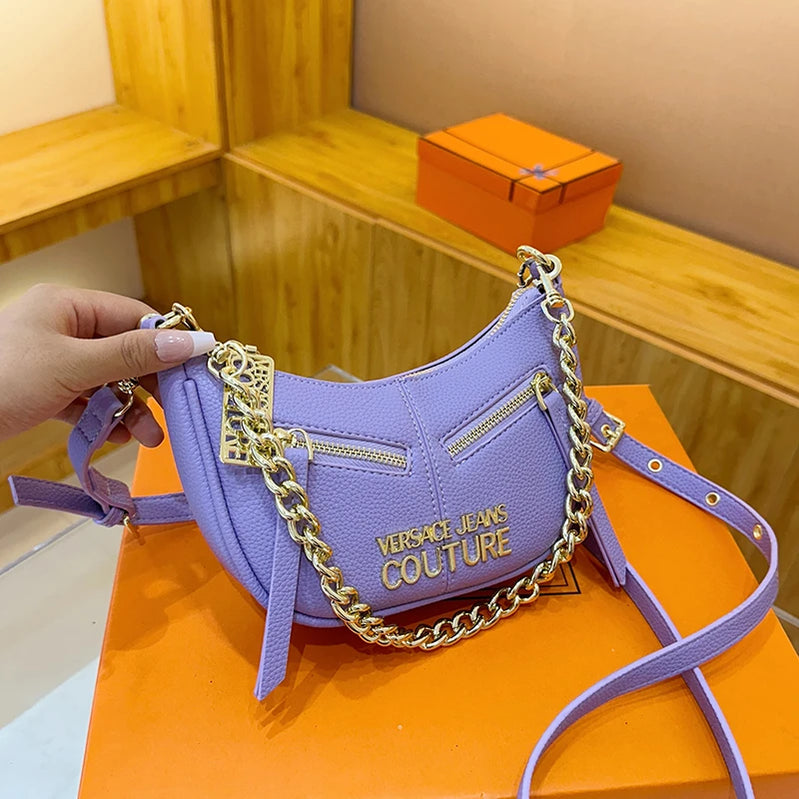 Popular Leather Shoulder Bag Designed For Ladies, Featuring Classic Elegant Style And Famous Designer Inspiration, Very Chic