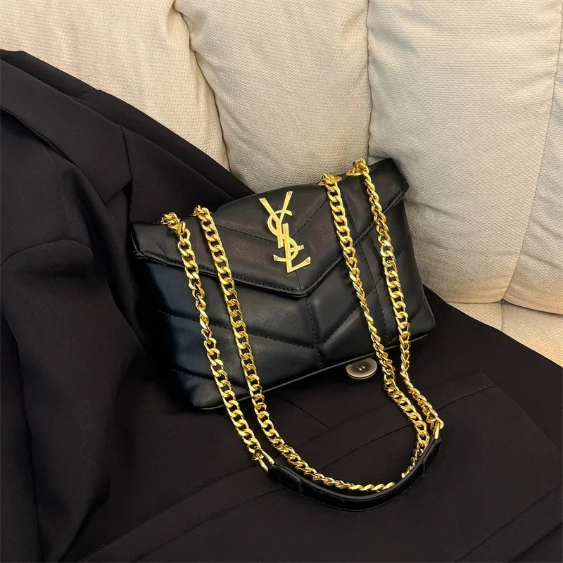 New women's chain shoulder bag, fashionable portable wallet, women's crossbody bag, casual travel handbag