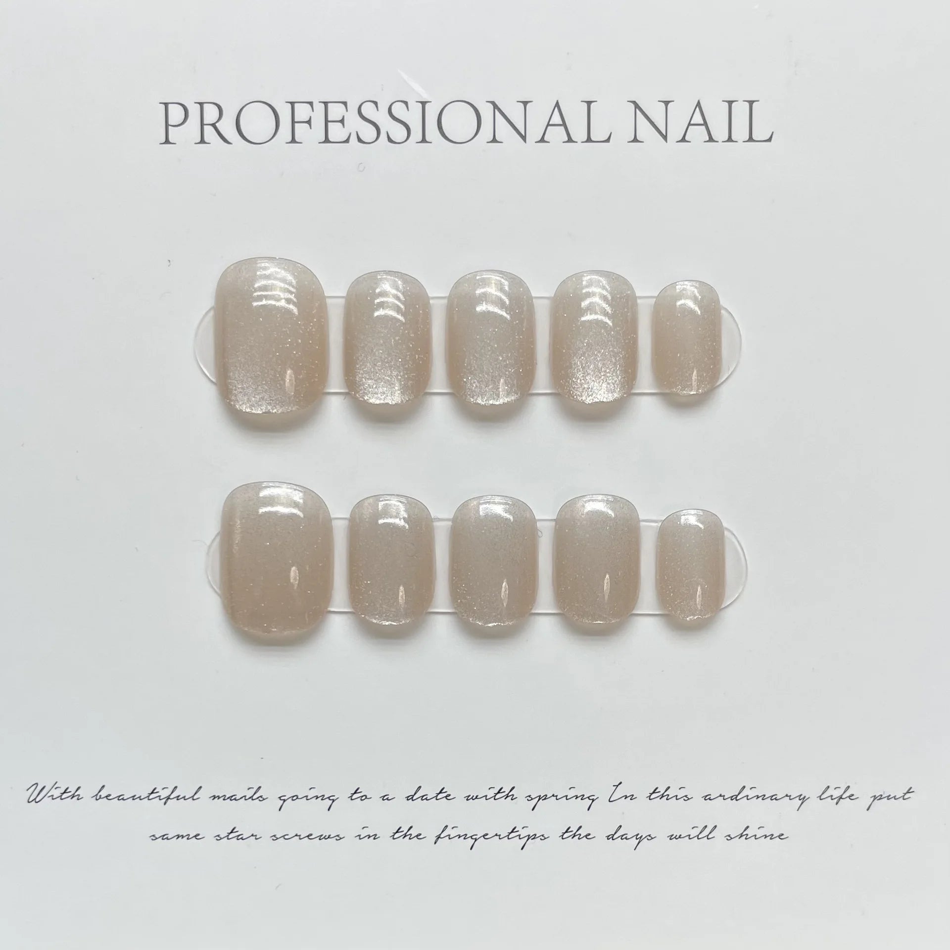 10pcs Dopamine Handmade False Nail Wearable Purple Aurora Cat's Eye Nails Tip Solid Color Short Square Round Press on Fake Nails