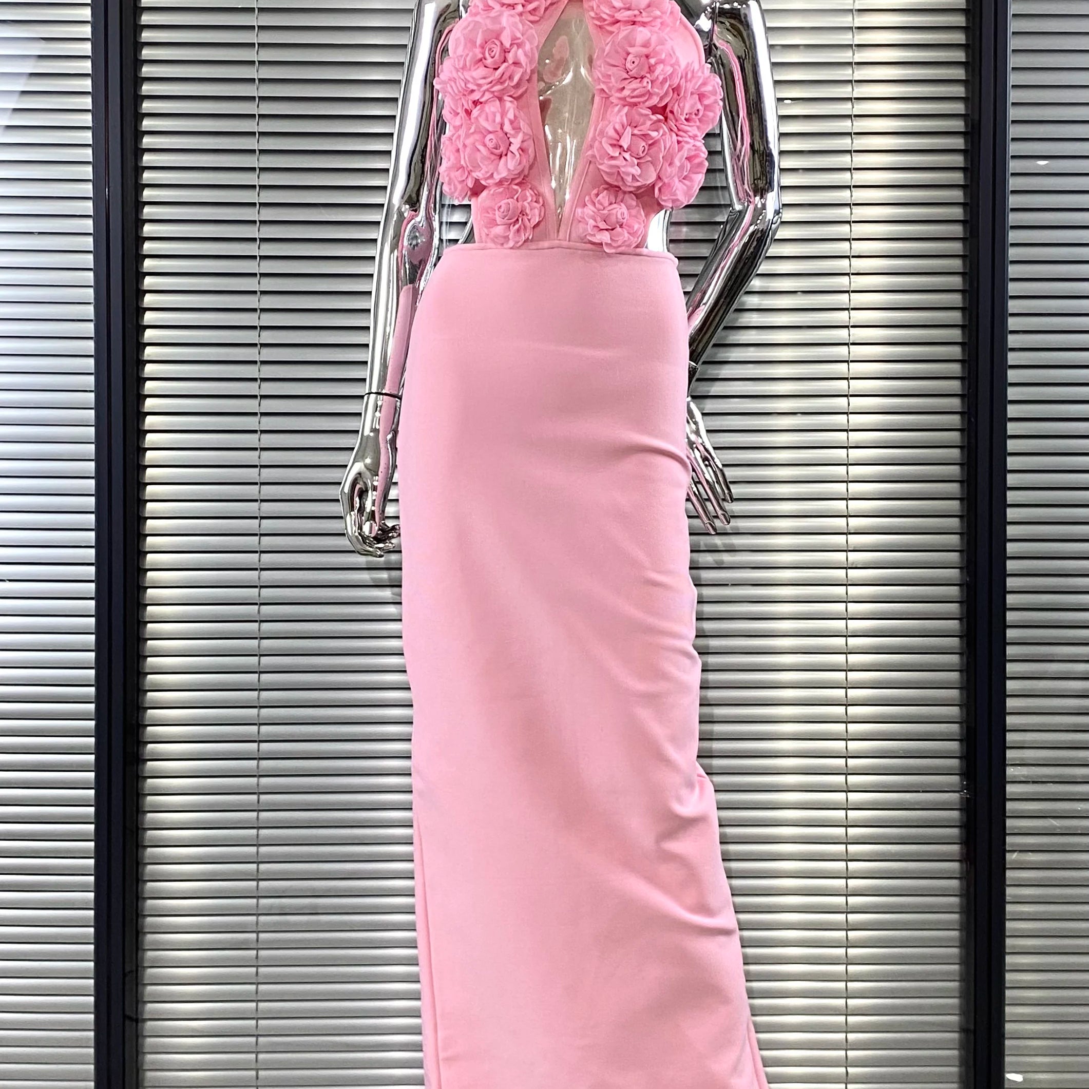 New Summer Sexy Halter Sleeveless  Package Hips Ankle Lenght Bandage Dress Graceful Woman Party Dress Cocktail Party Vestido