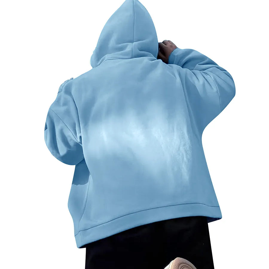 Women Cute Shark Hoodie Long Sleeve Blue Kawaii Animal Shark Shape Hooded Pullover Oversized Aesthetic Sweatshirts for Teen