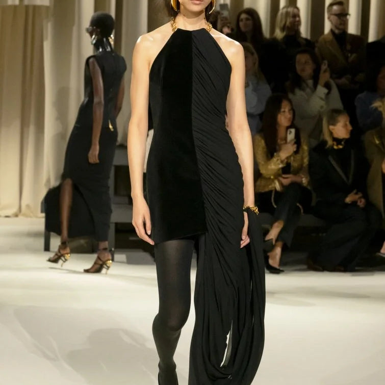 Vestido de festa feminino sexy, estilo tapete vermelho, com alças finas, ombro de fora, costas nuas, bodycon, minivestido de veludo