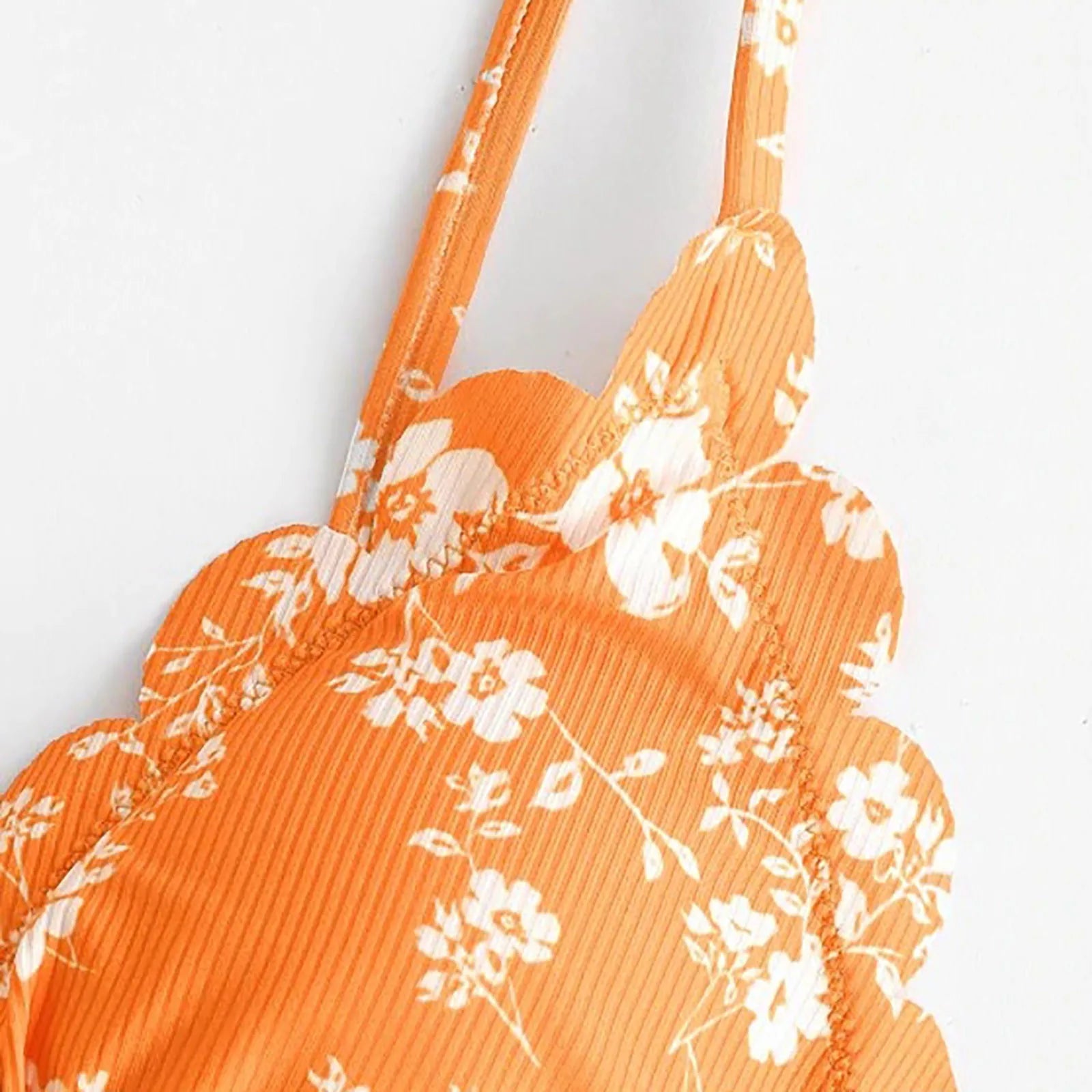 Bikini Women Y2k Two Piece Floral Print Swimsuit Trendy Suspender Lace Up Bikini Swimwear Summer Hawaiian Bathing Suit