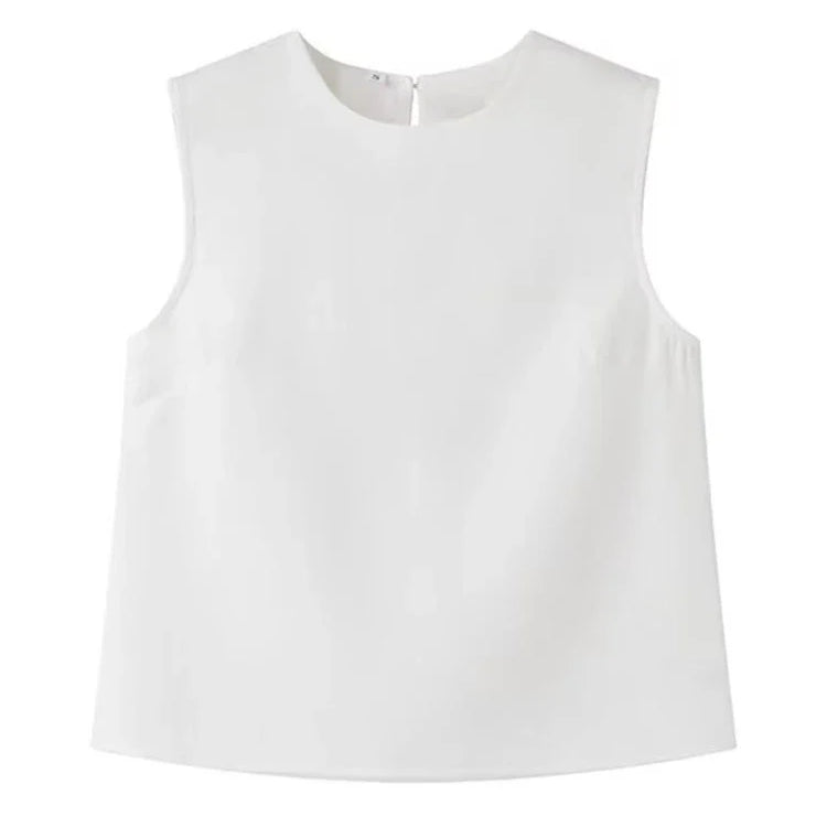 Aonibeier Y2K Extreme Short Women Mini Skirt Suits Traf Summer Flower Appliques Sleeveless Tanks Female Crop Top Sets White