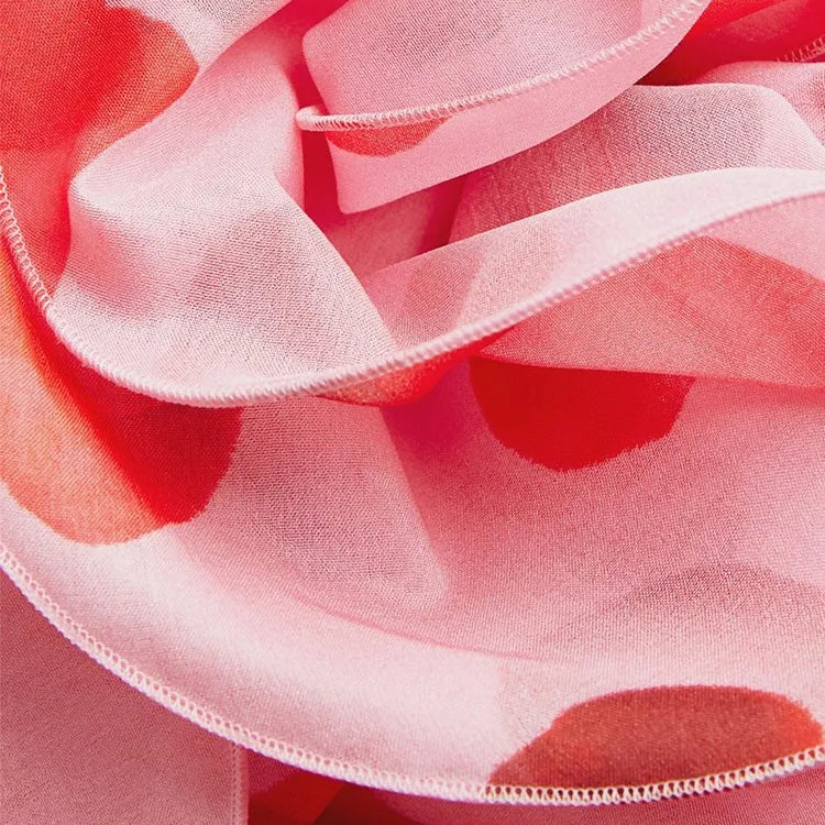 TWOTWINSTYLE Print Patchwork Floral Cut Out Dress For Women V Neck Long Sleeve High Waist Folds Mini Dresses Female Clothes New