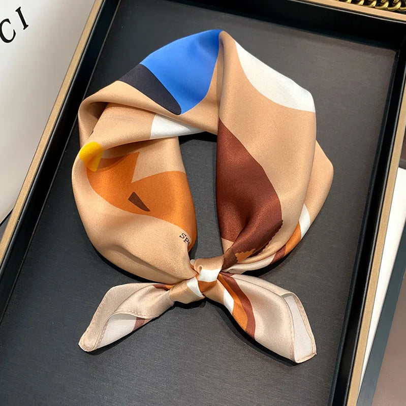 53cm Pure Silk Scarf Women Square Scarves Foulard Hairbands Lady Luxury Designer Female Bandana Neck Kerchief Ties Bandana Hijab 53cm Silk Scarf 28 53X53CM