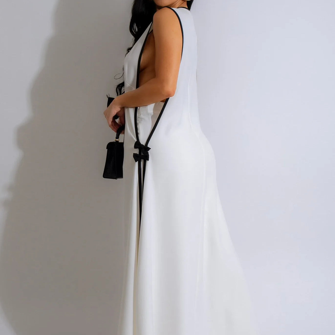 CM.YAYA Women Set 3D Flower Sleeveless V-neck X-long Shirt Coats + Wide Leg Pants Two 2 Piece Sets Fashion Outfits 2024 Summer