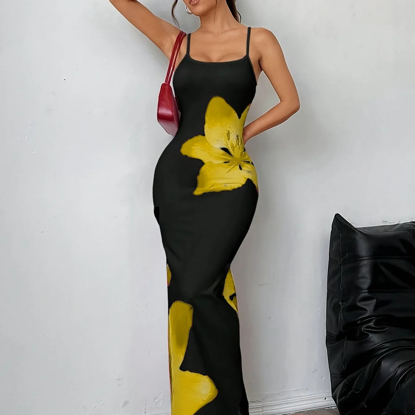 CM.YAYA Summer Women Sleeveless Strap O-neck Sexy 2024 Summer Long Evening Dress Knit Ribbon Night Club Party Maxi Dresses as picture 13