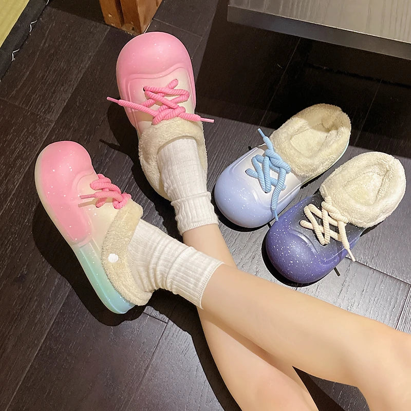 Classic Winter Women's Thermal Boots Slippers Outdoor Waterproof Snow Boots Ankle Boots for Women Lolita Shoes Cowboy Boots