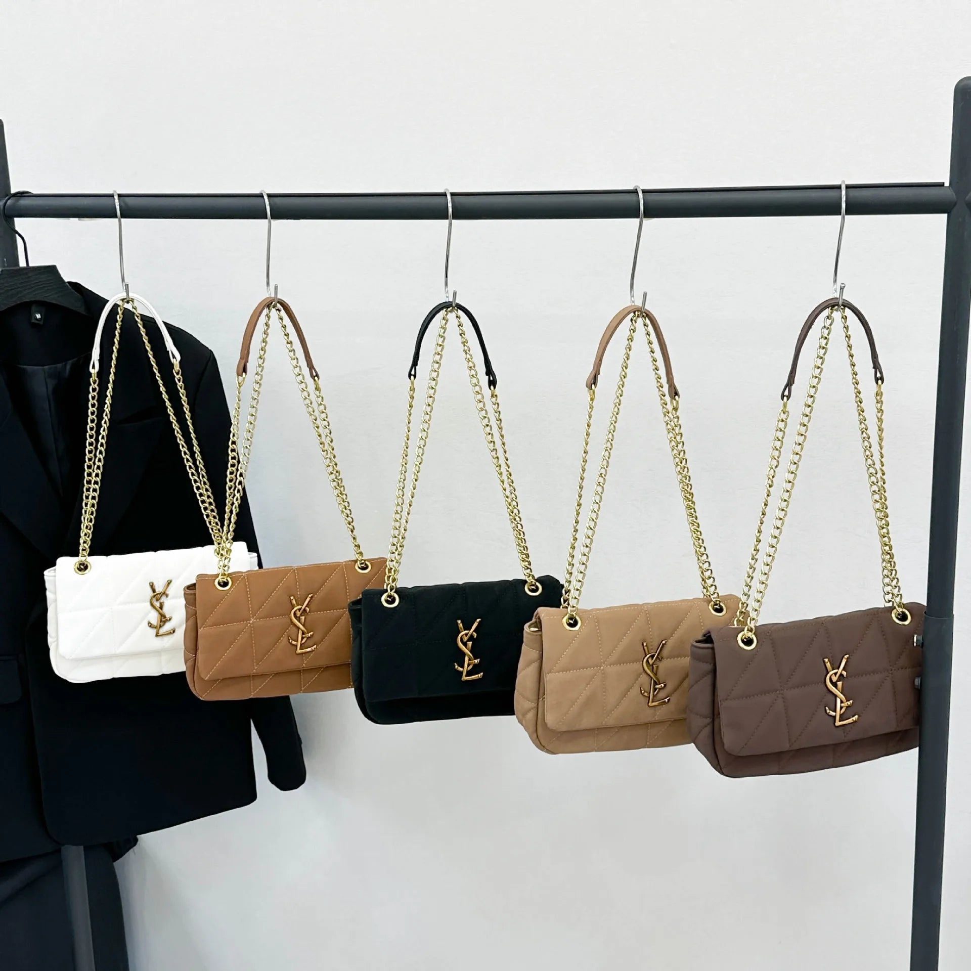 Chic Quilted Chain Crossbody Bag 2025 Trendy Square Purse for Women Versatile Mini Shoulder Bag Casual & Office Essential