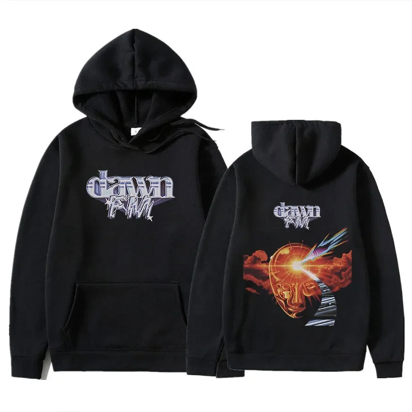 Retro The Weeknd Graphic Hoody After Hours Til Dawn Print Oversized Sweatshirt Men Women Hip Hop Rock Hoodies Gothic Streetwear 748