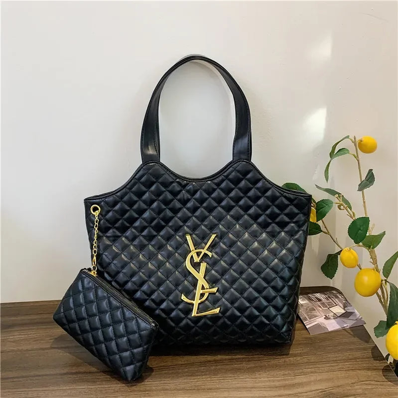 Must-Have 2025! Korean Spring/Summer Padded Shoulder Bag - Quilted Stitch, Popular Insert & Spacious Euro-American Style