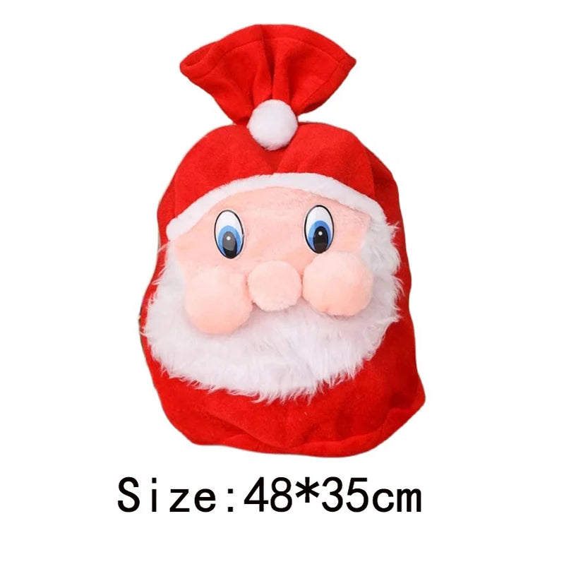 Kids Christmas Costumes Santa Claus Cosplay Clothes Boys and Girls New Years Red Xmas Clothes Christmas Eve Party Clothings Candy Bag Only