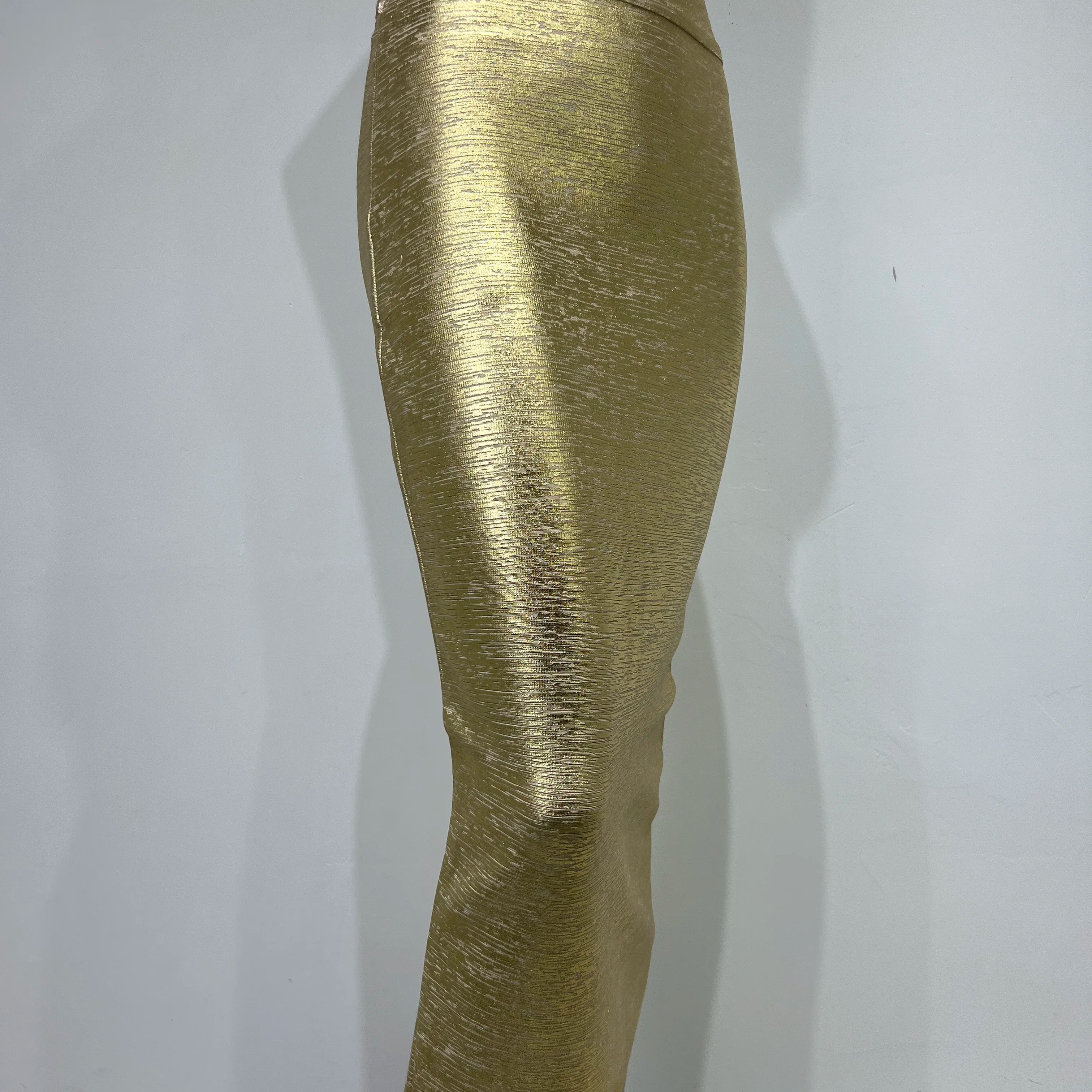 Women Summer Skirt Sexy Silver Gold Bronzing Midi Bandage Skirt High Street Designer Skinny Party Midi Pencil Skirts 78cm