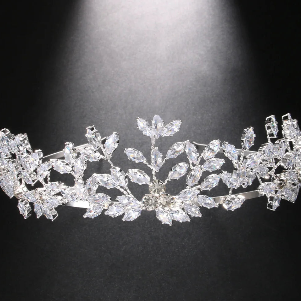 Wedding Tiaras and Crowns Zirconia Headbands For Women Head Jewelry Bridal Hair Accessories Brides Hairband Headdress For Hair Silver