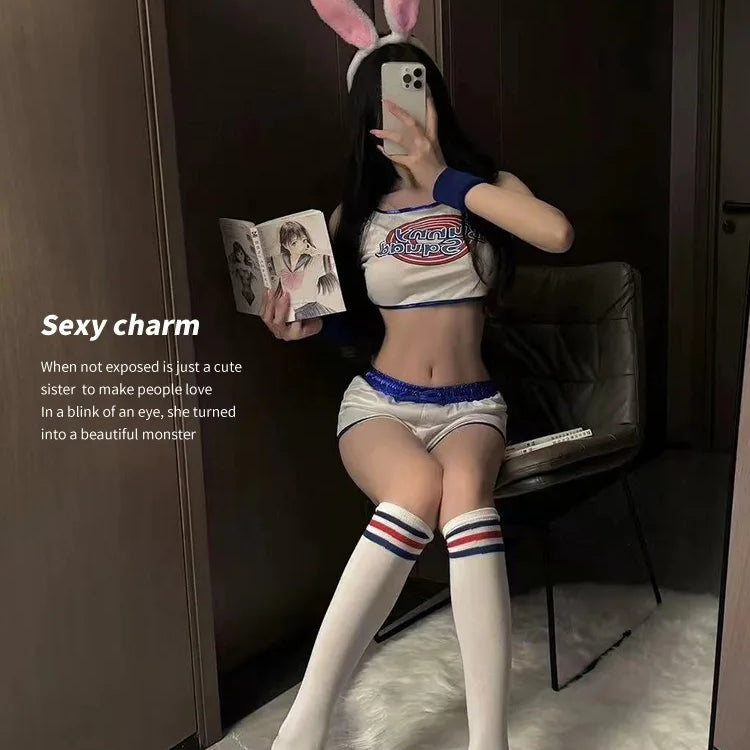 Space Lola Bunny Rabbit Cosplay Costume Rabbit Bunny Jam Costumes Women Girls Halloween Party Clothes Tops Shorts Outfit Set