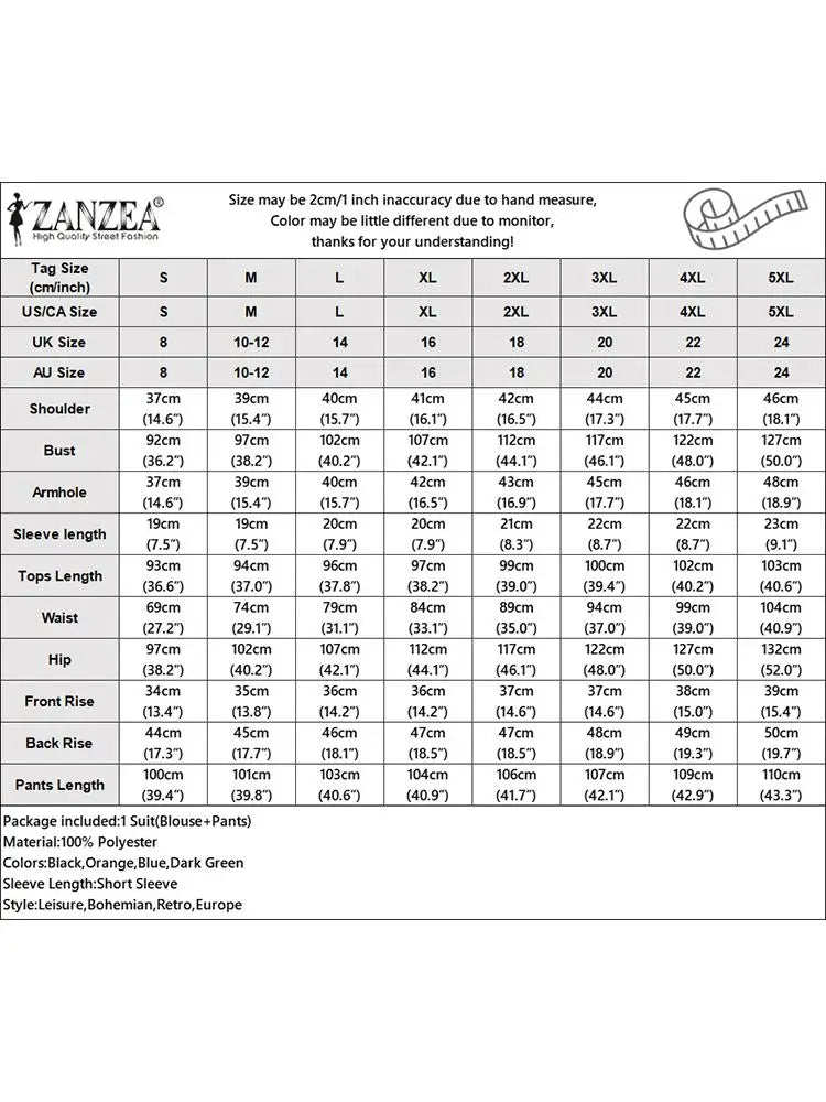 ZANZEA Summer Fashion Suit Lapel Short Sleeve Shirt Wide Leg Pants 2pcs Woman Vintage Office OL Matching Sets Casual Tracksuits