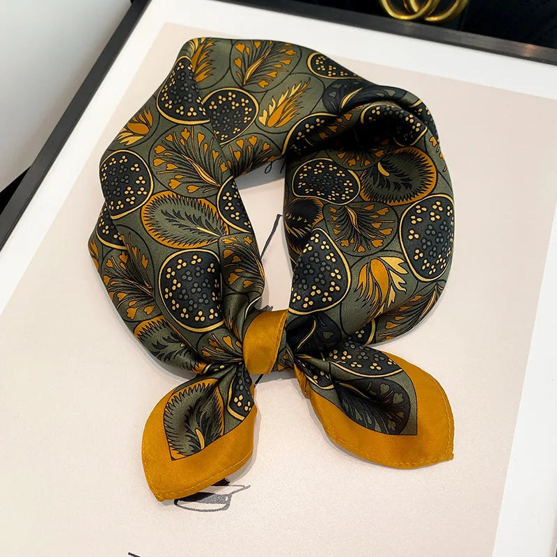 53cm Pure Silk Scarf Women Square Scarves Foulard Hairbands Lady Luxury Designer Female Bandana Neck Kerchief Ties Bandana Hijab 53cm Silk Scarf 25 53X53CM