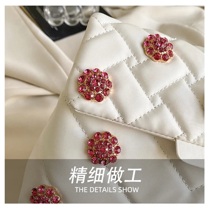 Summer Eagle Head Chain Crossbody Bags for Women UK Brand Designer Fashion Trend Handbag PU Shoulder Bag Diamond Flower Bag