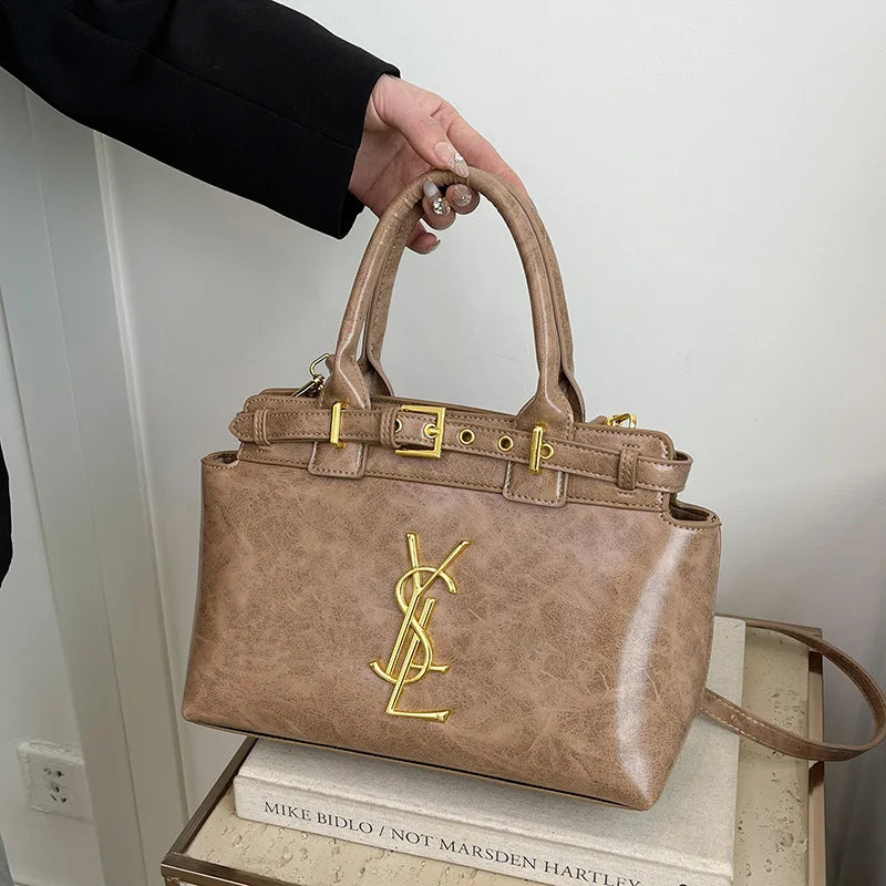 Premium Texture Handheld Women's Bag 2025 New Large-capacity Shoulder Bag Temperament Commuter Messenger Bag Versatile Tote Bag