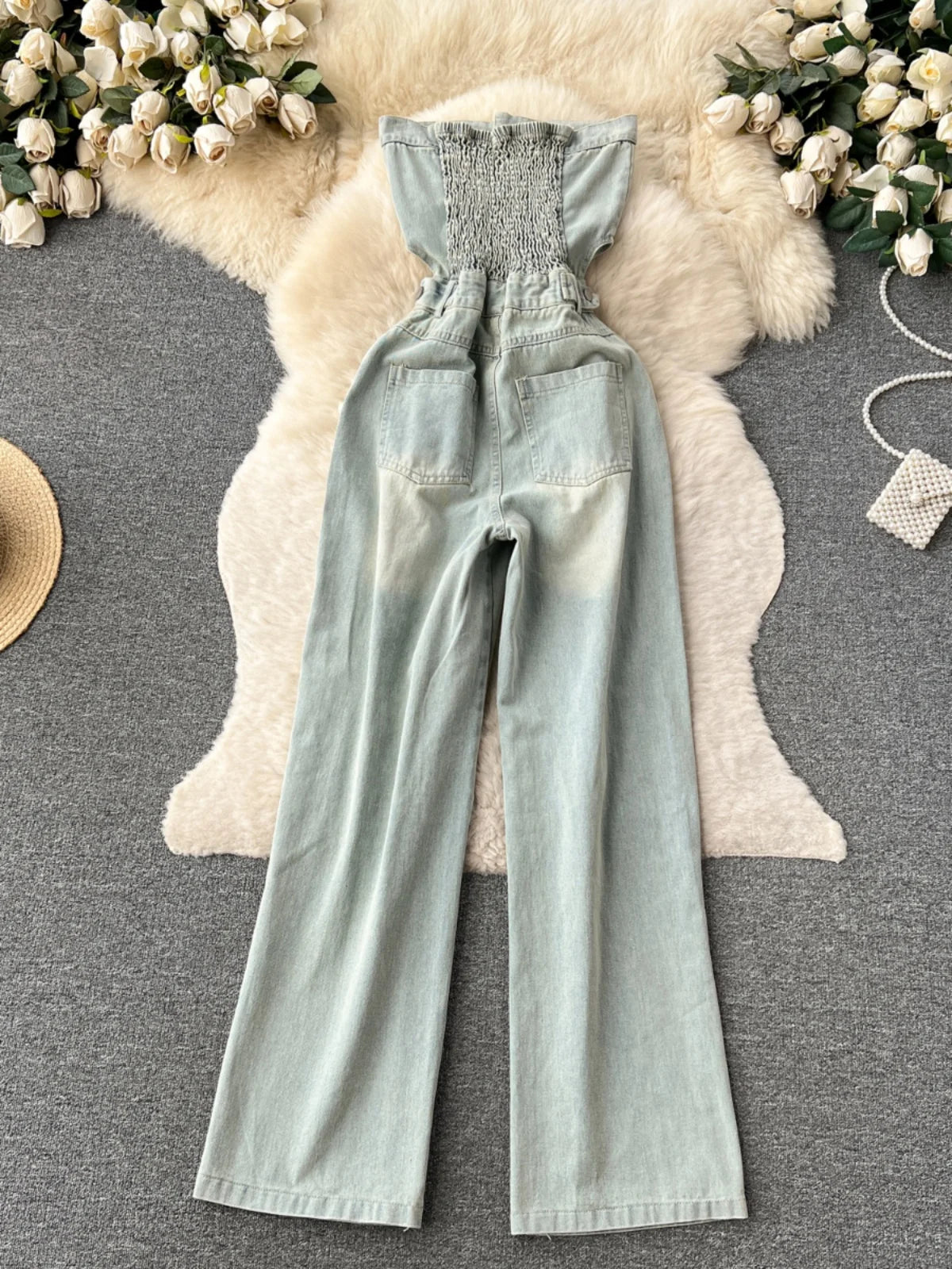 Hole Denim Jumpsuits Pure Desire Style Jumpsuit Woman Hollow Out Waist Women Pants 2025 Summer One Pieces Sexy Ropa Mujer