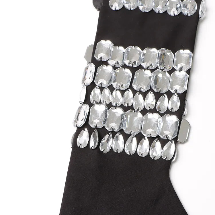 TWOTWINSTYLE Patchwork Embroidered Flares Dresses For Women Square Collar Sleeveless High Waist Slim Sexy Summer Dress Female